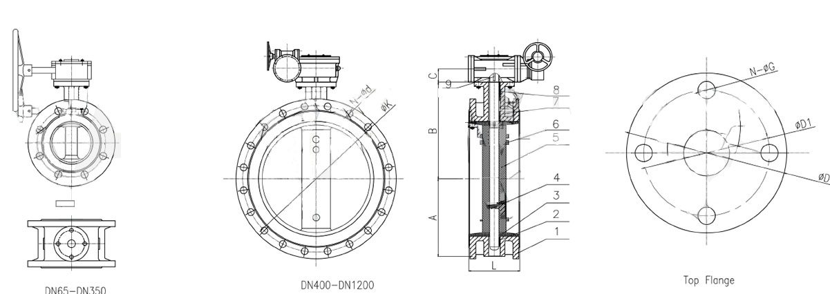 Double Flange Butterfly Valve